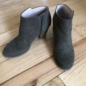 Olive Heeled Booties